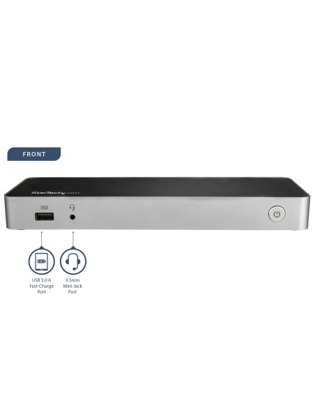 StarTech.com Docking Station USB C de VÍ­deo Doble 4K para Ordenador Portátil Windows o Mac - Replicador de Puertos DisplayPort 