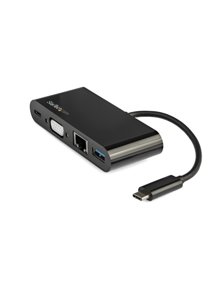 StarTech.com Replicador de Puertos USB-C para Portátiles - Docking Station USB Tipo C VGA GbE con Puerto USB 3.0 - Win Mac Chrom