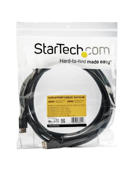 StarTech.com Cable de 5m DisplayPort 1.4 Macho a Macho - Certificado VESA Negro
