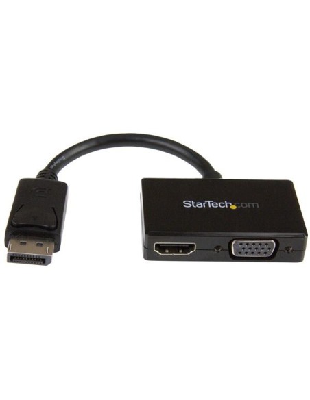 StarTech.com Adaptador DP de Audio VÍ­deo para Viajes - Conversor DisplayPort a HDMI o VGA - 1920x1200 1080p Negro