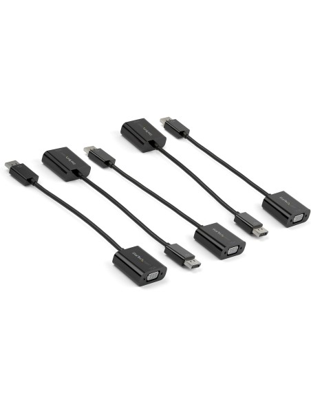 StarTech.com Adaptador DisplayPort a VGA  Macho a Hembra - 1920x1200 - Paquete de 5 Negro