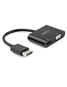StarTech.com Adaptador DisplayPort a HDMI y VGA - 4K 60Hz Negro