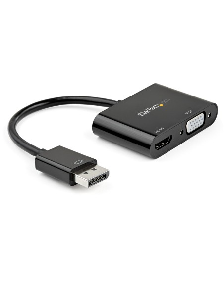StarTech.com Adaptador DisplayPort a HDMI y VGA - 4K 60Hz Negro