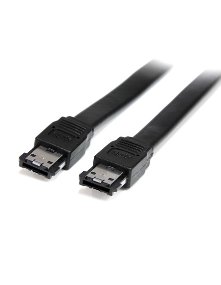 StarTech.com Cable de 1,8m eSATA Externo Blindado - Macho a Macho Negro