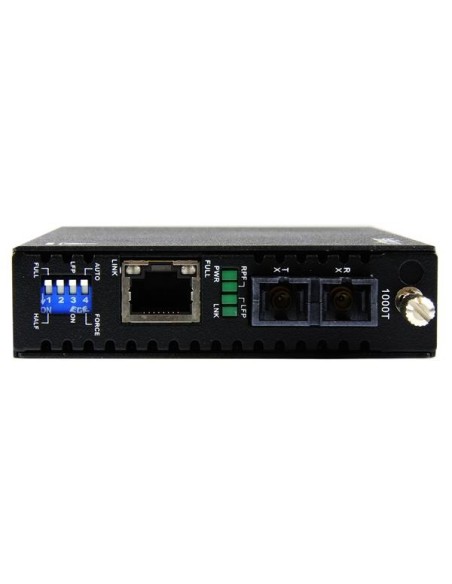 StarTech.com Conversor de Medios Gigabit Ethernet a Fibra Multi Modo Conector SC - 550m Negro