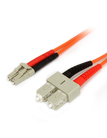 StarTech.com Cable Adaptador de Red de 1m Multimodo Dúplex Fibra Í?ptica LC-SC 62,5 125 - Patch Duplex Naranja