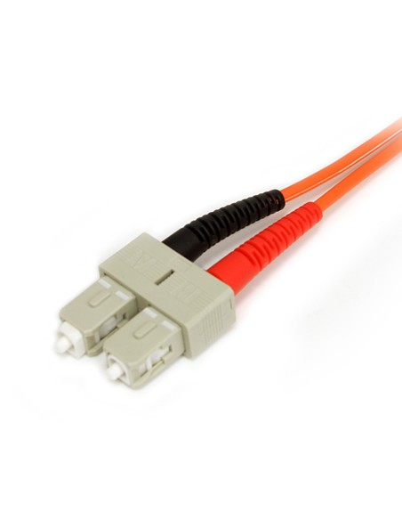 StarTech.com Cable de 3m Patch de Fibra Í?ptica Dúplex Multimodo 62,5 125 LC a SC Naranja