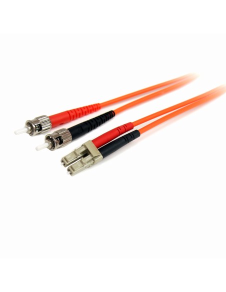 StarTech.com Cable Adaptador de Red de 2m Multimodo Dúplex Fibra Í?ptica LC-ST 62,5 125 - Patch Duplex Naranja