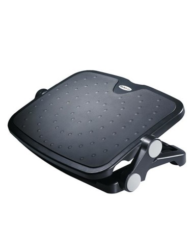 StarTech.com Reposapies Ajustable para Debajo del Escritorio o Mesa - Descansapiés Ergonómico de Íngulo y Altura Ajustable Negr