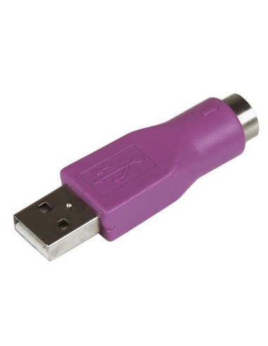 StarTech.com Adaptador Conversor PS 2 MiniDIN a USB para Teclado - PS 2 Hembra - USB A Macho - Violeta