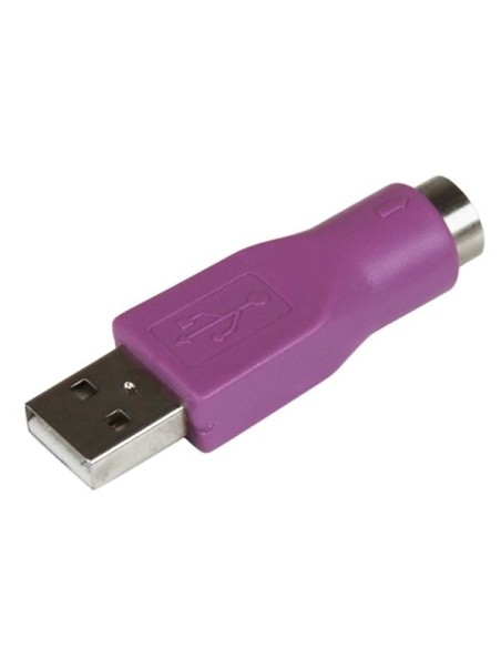 StarTech.com Adaptador Conversor PS 2 MiniDIN a USB para Teclado - PS 2 Hembra - USB A Macho - Violeta