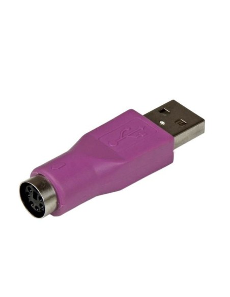 StarTech.com Adaptador Conversor PS 2 MiniDIN a USB para Teclado - PS 2 Hembra - USB A Macho - Violeta