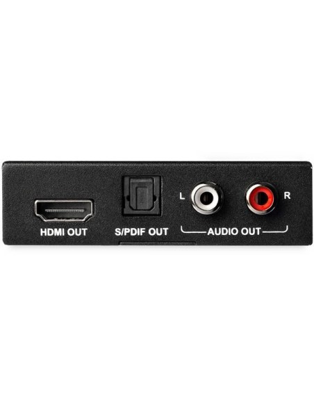 StarTech.com Extractor de Audio HDMI con Soporte para 4K de 60Hz a RCA + TOSLINK - Negro