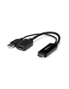 StarTech.com Adaptador Conversor HDMI a DisplayPort - 4K - Negro