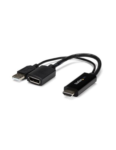 StarTech.com Adaptador Conversor HDMI a DisplayPort - 4K - Negro