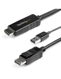 StarTech.com Cable de 2m HDMI a DisplayPort - 4K 30Hz - Fuente de energÍ­a USB - Negro
