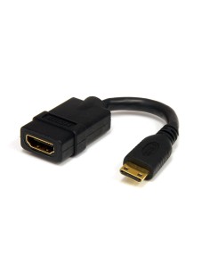 StarTech.com Cable Adaptador HDMI de alta velocidad de 12cm - HDMI a Mini HDMI - Negro