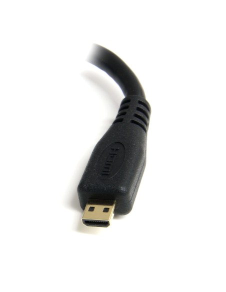 StarTech.com Cable de 12cm Adaptador HDMI de alta velocidad - HDMI a Micro HDMI - Hembra a Macho - Negro
