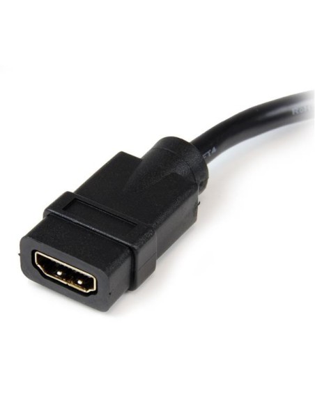 StarTech.com Adaptador de 20cm HDMI Hembra a DVI Macho - Cable Conversor de VÍ­deo - Negro