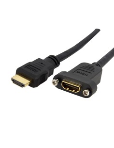 StarTech.com Cable HDMI para montaje en Panel - Hembra a Macho - 0.9m Negro