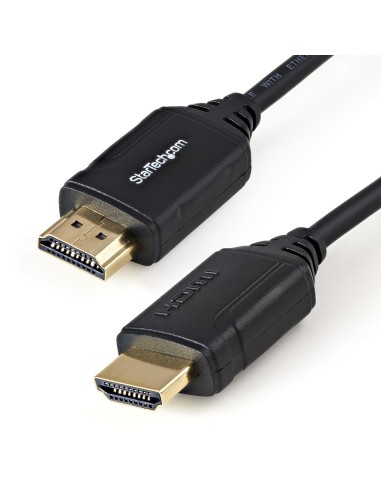 StarTech.com Cable de 0,5m HDMI de alta velocidad premium con Ethernet - 4K 60Hz - Cable para Blu-Ray UltraHD 4K 2.0 - Negro