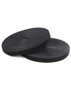 StarTech.com Gestionador de Cableado con Gancho y Bucle - Tiras de Gestión de Cables Autoadherentes - Bobina de 30m Negro