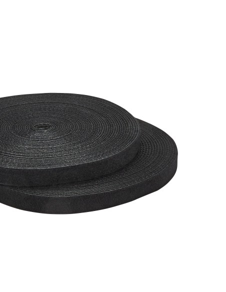 StarTech.com Gestionador de Cableado con Gancho y Bucle - Tiras de Gestión de Cables Autoadherentes - Bobina de 30m Negro