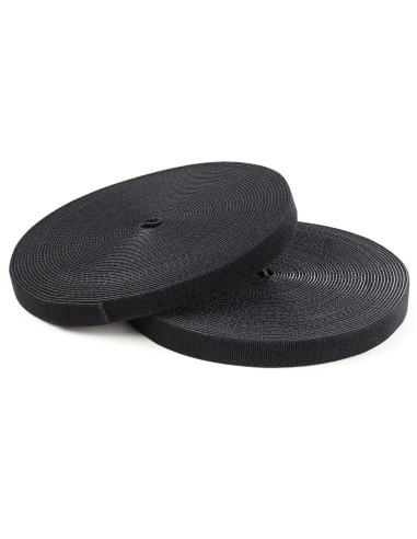 StarTech.com Gestionador de Cableado con Gancho y Bucle - Tiras de Gestión de Cables Autoadherentes - Bobina de 7.62m Negro