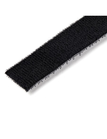 StarTech.com Gestionador de Cableado con Gancho y Bucle - Tiras de Gestión de Cables Autoadherentes - Bobina de 7.62m Negro