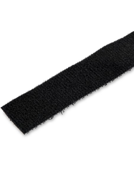 StarTech.com Gestionador de Cableado con Gancho y Bucle - Tiras de Gestión de Cables Autoadherentes - Bobina de 15.2m Negro