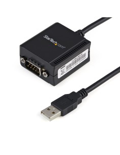 StarTech.com Cable USB a Puerto Serie Serial RS232 DB9 con Retención del Puerto de Asignación COM - Negro