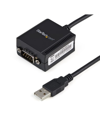 StarTech.com Cable USB a Puerto Serie Serial RS232 DB9 con Retención del Puerto de Asignación COM - Negro