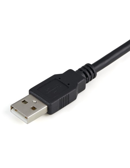 StarTech.com Cable USB a Puerto Serie Serial RS232 DB9 con Retención del Puerto de Asignación COM - Negro