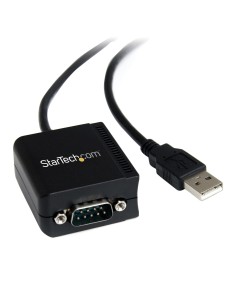 StarTech.com Cable Adaptador USB a Puerto Serie Serial RS232 DB9 FTDI Aislamiento Í?ptico - Negro