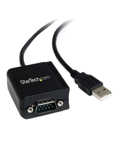 StarTech.com Cable Adaptador USB a Puerto Serie Serial RS232 DB9 FTDI Aislamiento Í?ptico - Negro