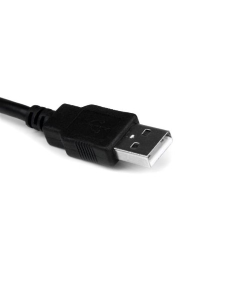 StarTech.com Cable Profesional de USB a Puerto Serie Serial RS232 DB9 con Retención del Puerto COM - 0.42m Negro