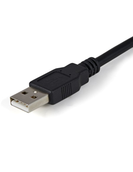 StarTech.com Cable USB a 2 Puertos Serie Serial RS232 DB9 Retención del Puerto de Asignación COM - 2.13m Negro