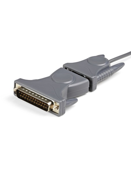 StarTech.com Cable Adaptador de 0.9m USB a Serie Serial DB9 DB25 RS232 - 0.9m Negro