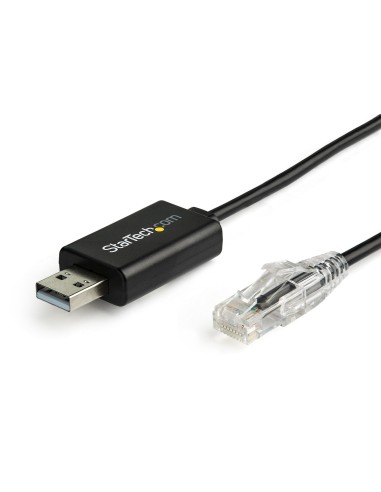 StarTech.com Cable Rollover para Consola Cisco - USB a RJ45 - 1.8m Negro