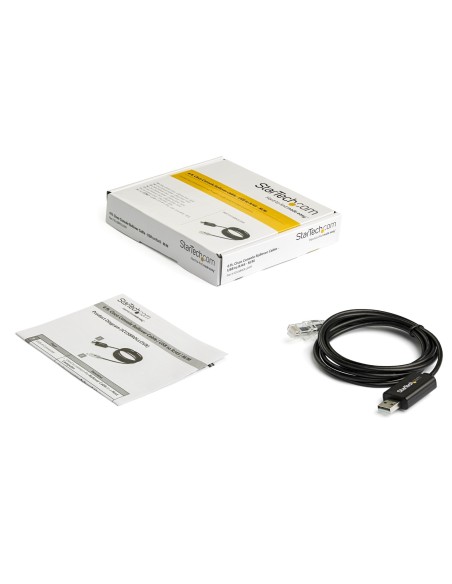 StarTech.com Cable Rollover para Consola Cisco - USB a RJ45 - 1.8m Negro
