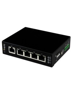 StarTech.com Switch Conmutador Industrial Ethernet Gigabit No Gestionado de 5 Puertos RJ45 de Montaje en Pared o Carril DIN - Ne