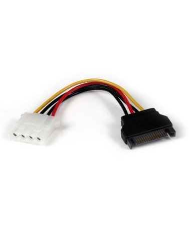StarTech.com LP4SATAFM6IN Cable de Alimentación Adaptador Molex LP4 a SATA - Hembra a Macho - 15cm