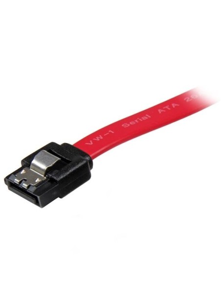 StarTech.com Cable SATA con Cierre de Seguridad a SATA 8 pulgadas - Macho a Macho Rojo
