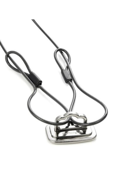 StarTech.com Anclaje para Cable de Seguridad de Ordenador Portátil - Grande acero - Plata