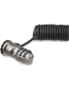 StarTech.com LTLOCK3DCOIL Cable antirrobo Negro Acero inoxidable para portatil