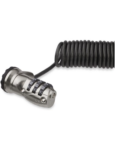 StarTech.com LTLOCK3DCOIL Cable antirrobo Negro Acero inoxidable para portatil