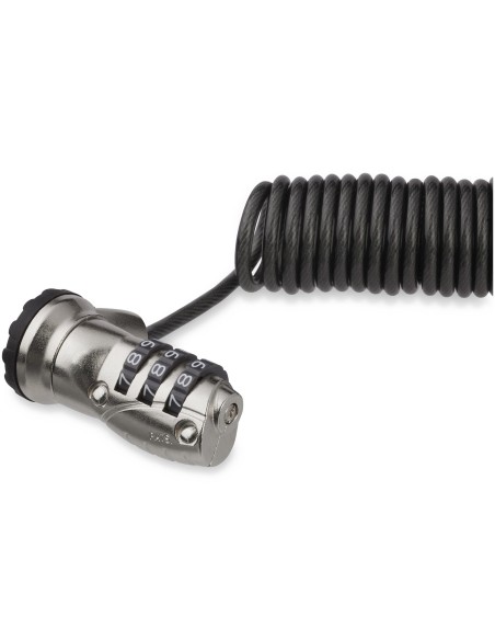 StarTech.com LTLOCK3DCOIL Cable antirrobo Negro Acero inoxidable para portatil
