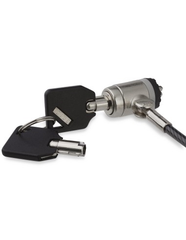 StarTech.com Candado con Cable para Portátil - con Traba de Ranura (Tipo K) - con Llave - Negro Plata