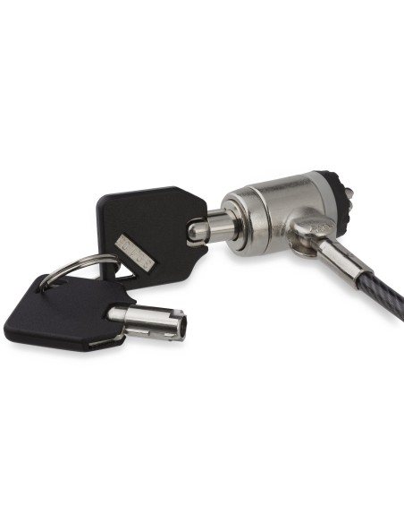StarTech.com Candado con Cable para Portátil - con Traba de Ranura (Tipo K) - con Llave - Negro Plata