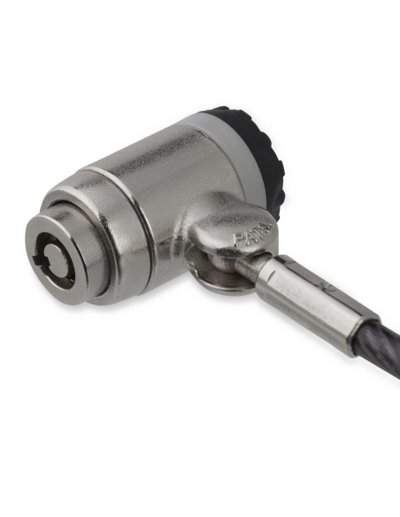 StarTech.com Candado con Cable para Portátil - con Traba de Ranura (Tipo K) - con Llave - Negro Plata